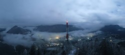 Archived image Webcam Altaussee - Lookout Tower Tressensteinwarte 23:00