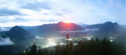 Archived image Webcam Altaussee - Lookout Tower Tressensteinwarte 01:00