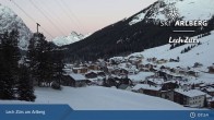 Archiv Foto Webcam Oberlech am Arlberg: Blick vom Flühenlift 07:00