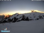 Archived image Webcam Ski resort Diedamskopf - View Breitenalpe 02:00