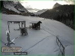 Archiv Foto Webcam Gargellen: Talabfahrt bei Pizzeria Barga 13:00