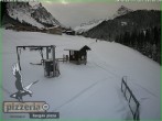 Archiv Foto Webcam Gargellen: Talabfahrt bei Pizzeria Barga 15:00