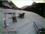 Archiv Foto Webcam Gargellen: Talabfahrt bei Pizzeria Barga 13:00