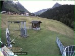 Archiv Foto Webcam Gargellen: Talabfahrt bei Pizzeria Barga 13:00