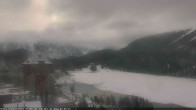 Archived image Webcam St. Moritz village - Hotel Badrutt's Palace together with lake St. Moritz 07:00