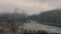 Archived image Webcam St. Moritz village - Hotel Badrutt's Palace together with lake St. Moritz 06:00