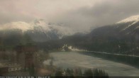 Archived image Webcam St. Moritz village - Hotel Badrutt's Palace together with lake St. Moritz 11:00