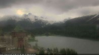 Archived image Webcam St. Moritz village - Hotel Badrutt's Palace together with lake St. Moritz 17:00