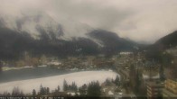 Archived image Webcam St. Moritz village II - View from Hotel Schweizerhof towards St. Moritz Bad 11:00