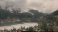 Archived image Webcam St. Moritz village II - View from Hotel Schweizerhof towards St. Moritz Bad 13:00