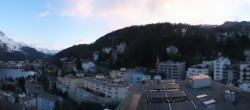Archived image Webcam St. Moritz village II - View from Hotel Schweizerhof towards St. Moritz Bad 19:00