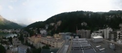 Archiv Foto Webcam St. Moritz Dorf: Ausblick Hotel Schweizerhof Richtung See 19:00