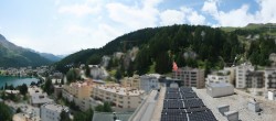 Archiv Foto Webcam St. Moritz Dorf: Ausblick Hotel Schweizerhof Richtung See 13:00