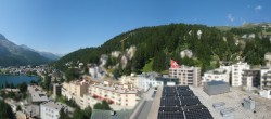 Archived image Webcam St. Moritz village II - View from Hotel Schweizerhof towards St. Moritz Bad 09:00