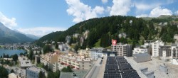 Archived image Webcam St. Moritz village II - View from Hotel Schweizerhof towards St. Moritz Bad 11:00