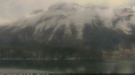 Archived image Webcam St. Moritz village III - View from Hotel Schweizerhof towards lake St. Moritz 13:00