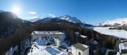 Archiv Foto Webcam Sils im Engadin: Ausblick vom Hotel Waldhaus 09:00