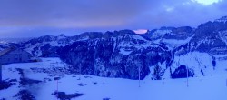 Archiv Foto Webcam Ebenalp: Panoramablick Bergstation 06:00