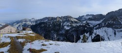 Archiv Foto Webcam Ebenalp: Panoramablick Bergstation 13:00