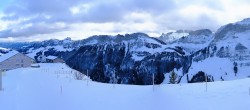 Archiv Foto Webcam Ebenalp: Panoramablick Bergstation 09:00