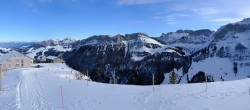 Archiv Foto Webcam Ebenalp: Panoramablick Bergstation 13:00