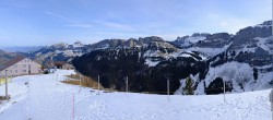 Archiv Foto Webcam Ebenalp: Panoramablick Bergstation 13:00