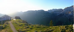 Archiv Foto Webcam Ebenalp: Panoramablick Bergstation 06:00