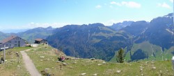 Archiv Foto Webcam Ebenalp: Panoramablick Bergstation 11:00