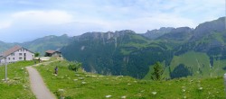 Archiv Foto Webcam Ebenalp: Panoramablick Bergstation 13:00