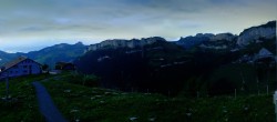 Archiv Foto Webcam Ebenalp: Panoramablick Bergstation 23:00