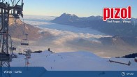 Archiv Foto Webcam Skigebiet Pizol: Bergstation Gaffia 08:00