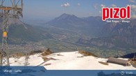 Archived image Webcam mountain station "Gaffia", ski resort Pizol 12:00