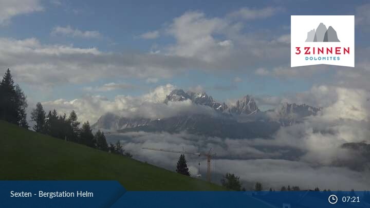 Webcam 3 Zinnen Dolomiten Sexten Bergstation Helm • Dolomitenregion Drei Zinnen • Panorama