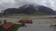 Archiv Foto Webcam Schöneben: Talstation der Bergbahn mit Blick auf Reschensee und Dorf Reschen 19:00