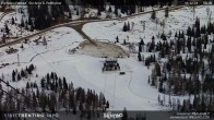 Archived image Webcam Fassatal - San Pelegrino - panorama view of the ski-piste and liftmachinery of the "San Pellegrino Pass" 07:00