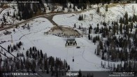 Archived image Webcam Fassatal - San Pelegrino - panorama view of the ski-piste and liftmachinery of the "San Pellegrino Pass" 11:00