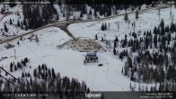 Archived image Webcam Fassatal - San Pelegrino - panorama view of the ski-piste and liftmachinery of the "San Pellegrino Pass" 15:00