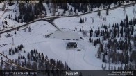 Archived image Webcam Fassatal - San Pelegrino - panorama view of the ski-piste and liftmachinery of the "San Pellegrino Pass" 08:00