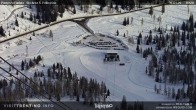 Archived image Webcam Fassatal - San Pelegrino - panorama view of the ski-piste and liftmachinery of the "San Pellegrino Pass" 09:00