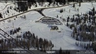 Archived image Webcam Fassatal - San Pelegrino - panorama view of the ski-piste and liftmachinery of the "San Pellegrino Pass" 11:00