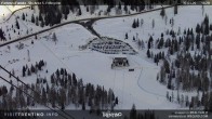 Archived image Webcam Fassatal - San Pelegrino - panorama view of the ski-piste and liftmachinery of the "San Pellegrino Pass" 13:00