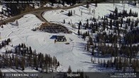 Archived image Webcam Fassatal - San Pelegrino - panorama view of the ski-piste and liftmachinery of the "San Pellegrino Pass" 09:00