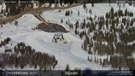 Archived image Webcam Fassatal - San Pelegrino - panorama view of the ski-piste and liftmachinery of the "San Pellegrino Pass" 13:00