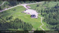 Archived image Webcam Fassatal - San Pelegrino - panorama view of the ski-piste and liftmachinery of the "San Pellegrino Pass" 09:00