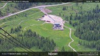 Archived image Webcam Fassatal - San Pelegrino - panorama view of the ski-piste and liftmachinery of the "San Pellegrino Pass" 13:00