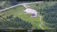 Archived image Webcam Fassatal - San Pelegrino - panorama view of the ski-piste and liftmachinery of the "San Pellegrino Pass" 11:00
