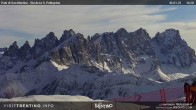 Archived image Webcam Fassatal - San Pelegrino - mountainstation of the chairlift "Cavia-Col Margherita" 13:00