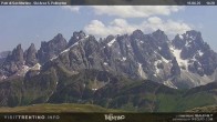 Archiv Foto Webcam Fassatal - San Pelegrino - Ankunft des Sesselliftes "Cavia-Col Margherita" 13:00
