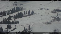 Archiv Foto Webcam Latemar: Skihütten Zischg und Ganischger 13:00