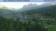 Archived image Webcam Cortina d&#39;Ampezzo: View from ski jump area 02:00